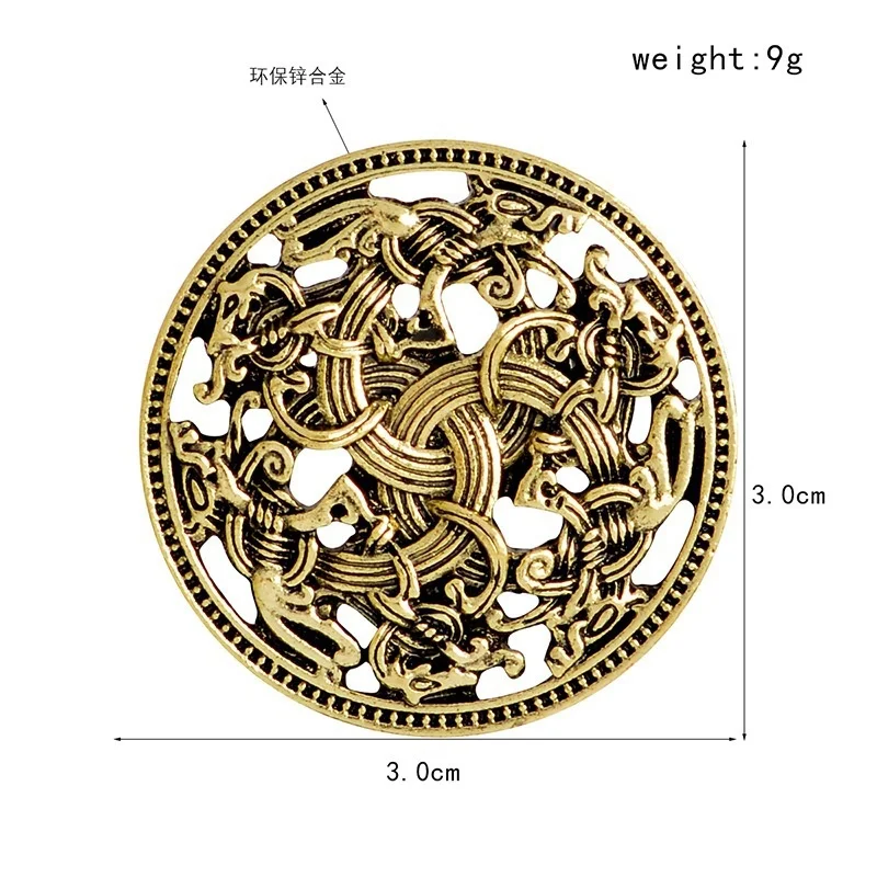 Винтажная антикварная Золотая или брошь Викинга булавки для шарфа шали