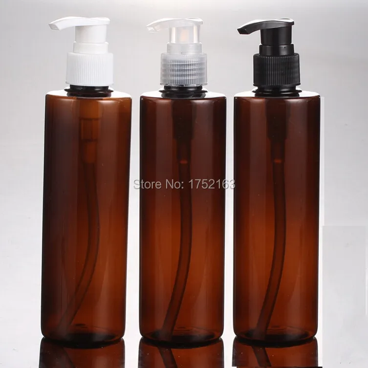 250 мл бутылка с насосом для прессования янтарный косметический контейнер
