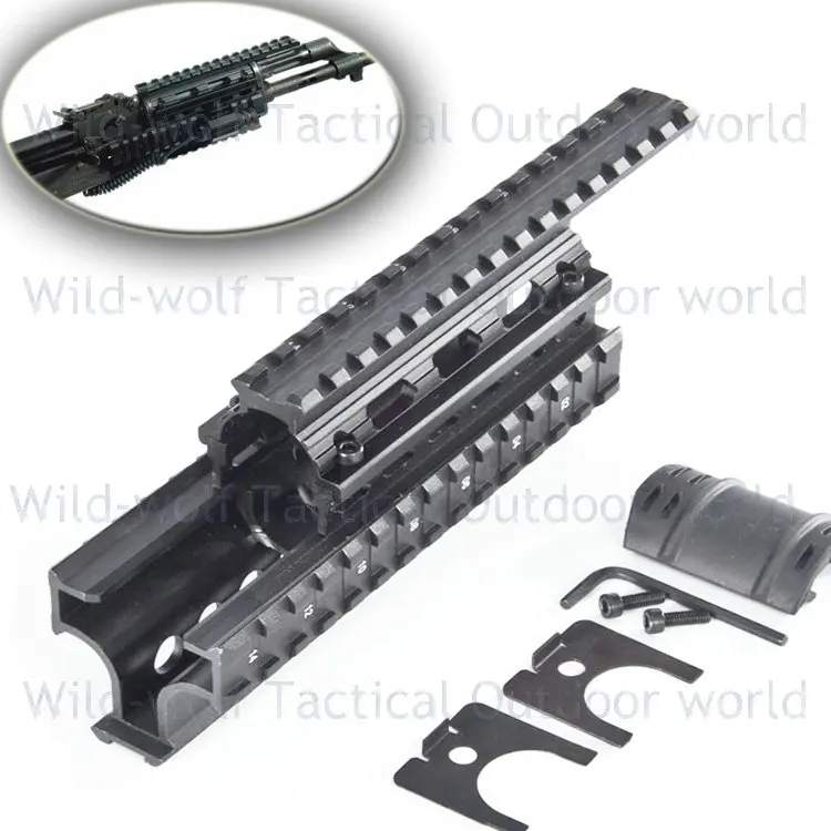 Тактический AK 47/74 RIS Quad Rail mount Tactical Quad Handguard Rail с 12 чехлами для охоты, стрельбы, военных игр, Paitall Airsoft