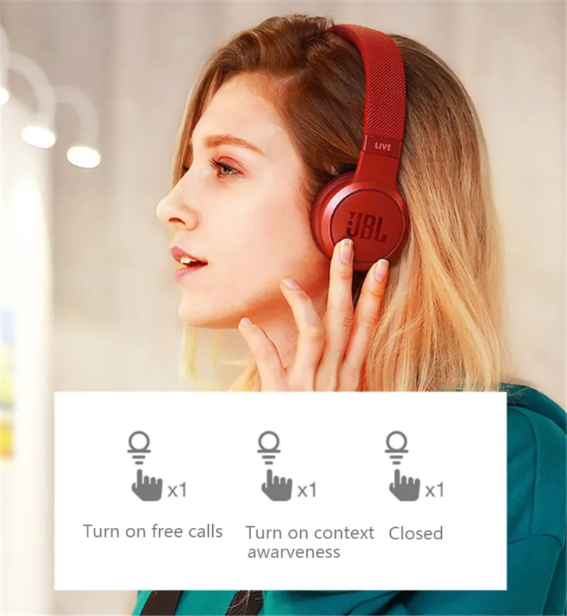 JBL LIVE 400 Беспроводная bluetooth-гарнитура Смарт наушники на ухо легкие громкой связи музыкальные наушники с микрофоном 24Hr время музыки