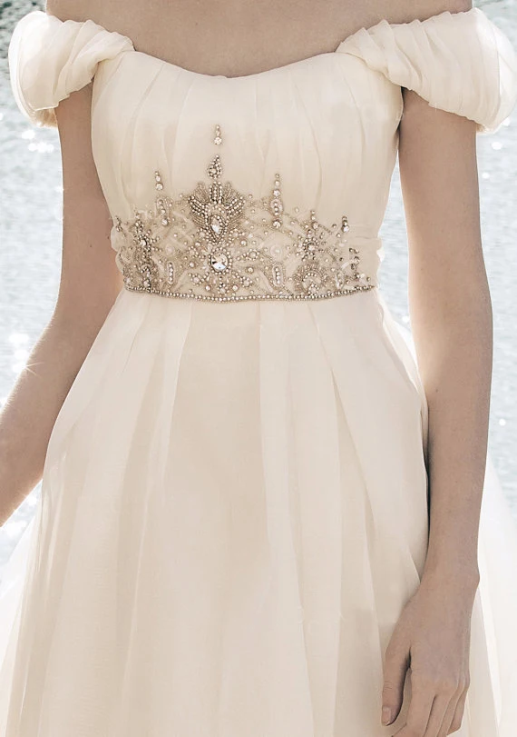 Элегантный пляж Свадебные Платья 2017 cap рукавом кристалл бисера линия кружева