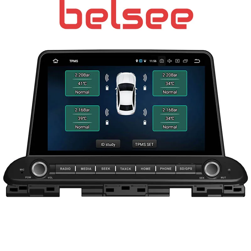 Автомагнитола Belsee для Kia Cerato Forte 2018 дюйма с IPS-экраном 8 ядер 4 Гб 32 ГБ Android Carplay Bluetooth