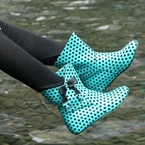 Fashion Women Boots Sweet Bow Round Rubber Sole Within The Higher SHL5128 |