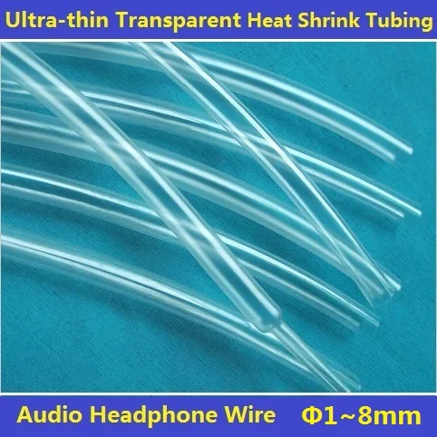 1 ~ 8 мм ультратонкая прозрачная термоусадочная трубка галогенная и мягкая