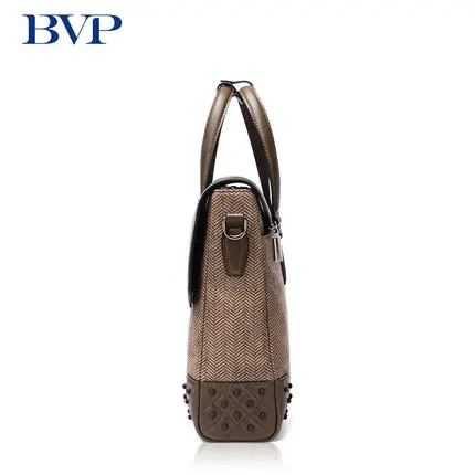 Портфель BVP мужской из натуральной кожи сумка на одно плечо воловьей подходит для