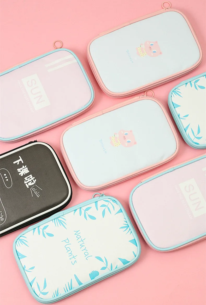 Kawaii PU большой вместительный Чехол-Карандаш для девочек A6 Блокнот Для Хранения Чехол-карандаш для iPad сумка милые школьные канцелярские принадлежности