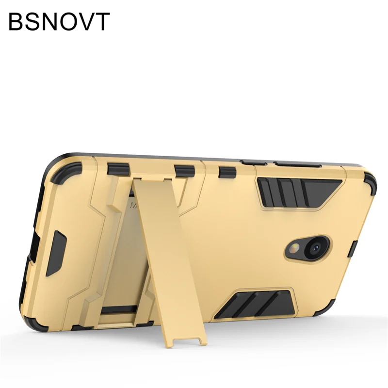 For Meizu M5C Case Silicone + Plastic Kickstand Anti-knock Cover Meilan 5C M710M / M793Q A5 |