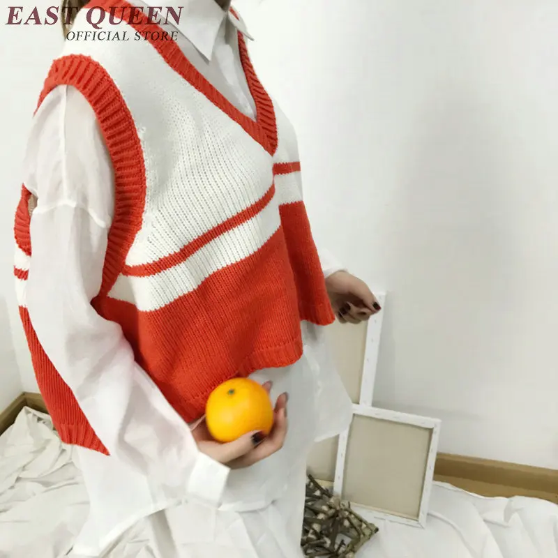 Женский жилет для подростков женщин вязаный без рукавов Veste Femme NN0885 Y | Женская