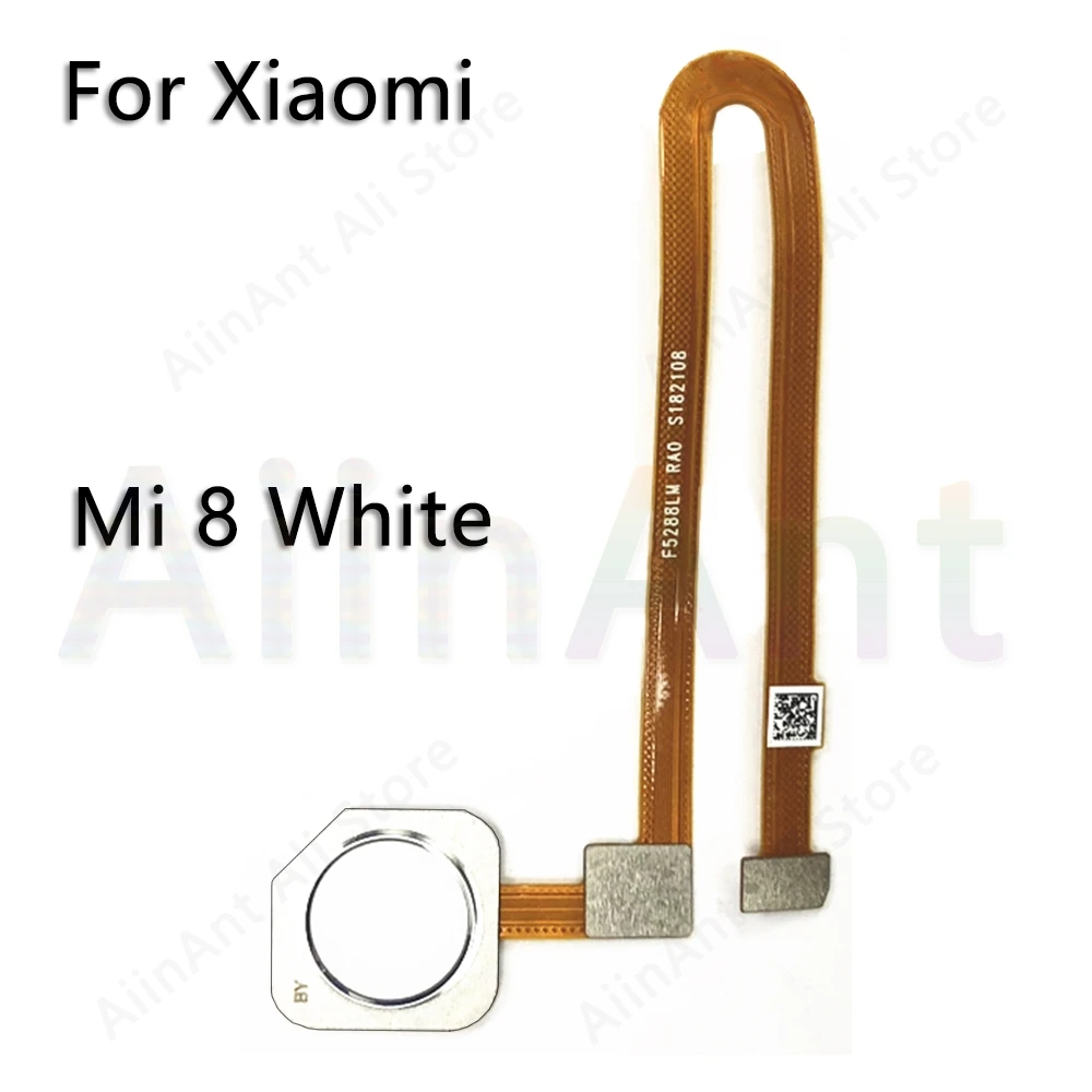 For Xiaomi 8 White Оригинальная задняя кнопка домой датчик отпечатков пальцев гибкий кабель для Xiaomi Mi 8 8SE SE Lite датчик отпечатков пальцев Flex - Цвет: For Xiaomi 8 White