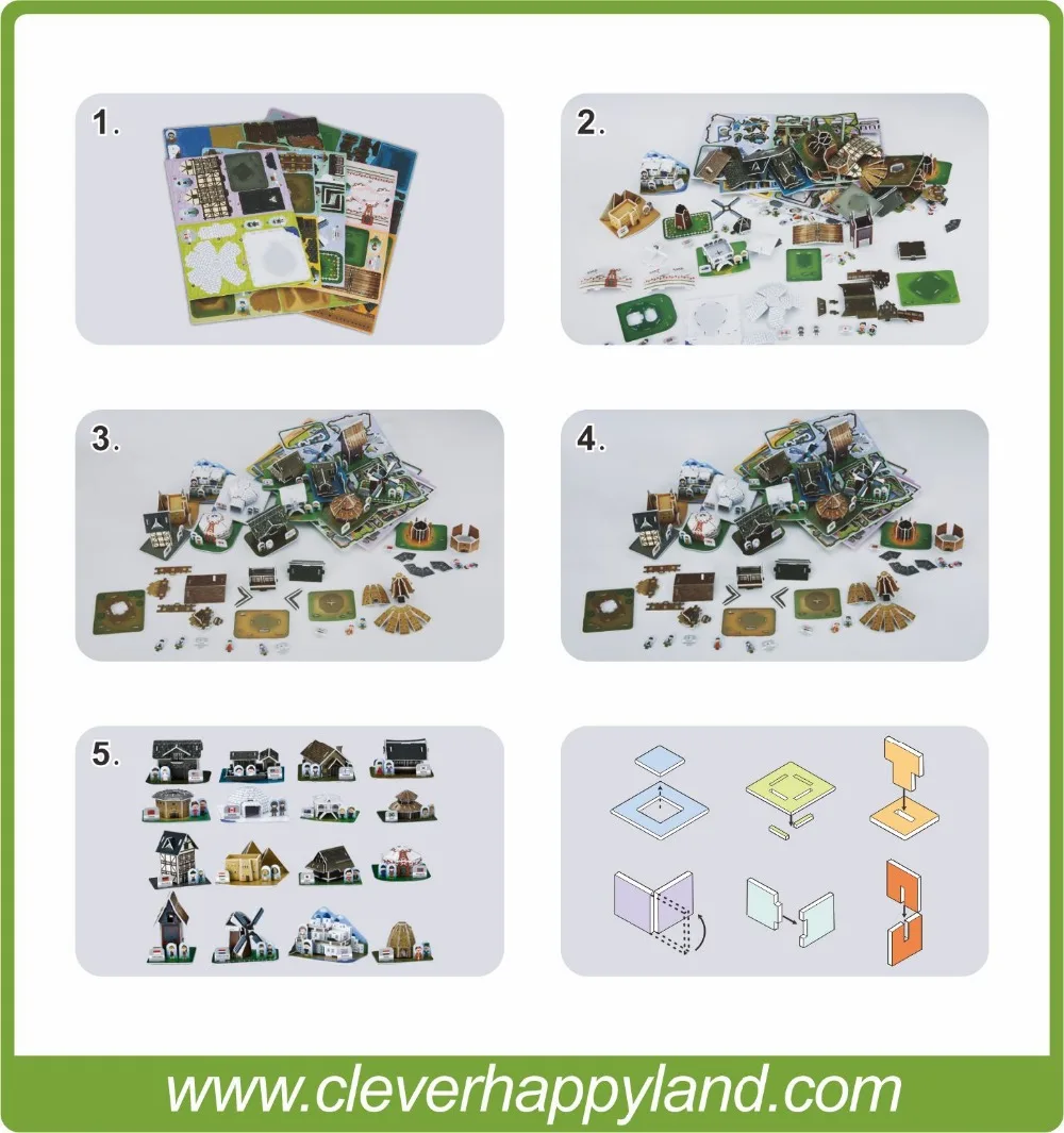 

16 in 1 3d mini custom puzzle From the world of house meet global friends