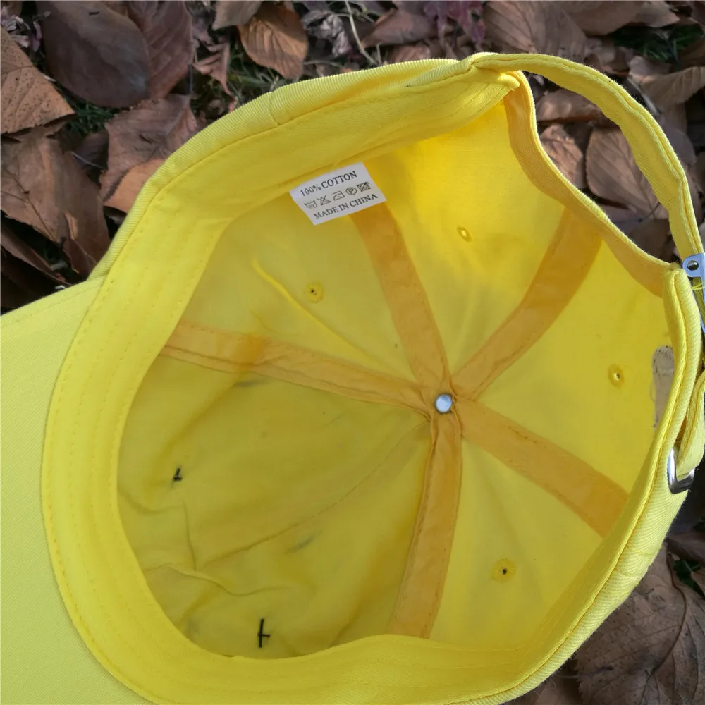 2019 мужские унисекс моющиеся потертые черные желтые шапки Хлопковые бейсболки |