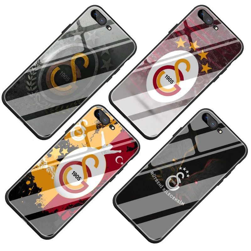 Турция Galatasaray мягкий чехол из закаленного стекла чехол для iPhone 5 5S SE 6 6s 7 8 plus X XR XS 11 pro Max