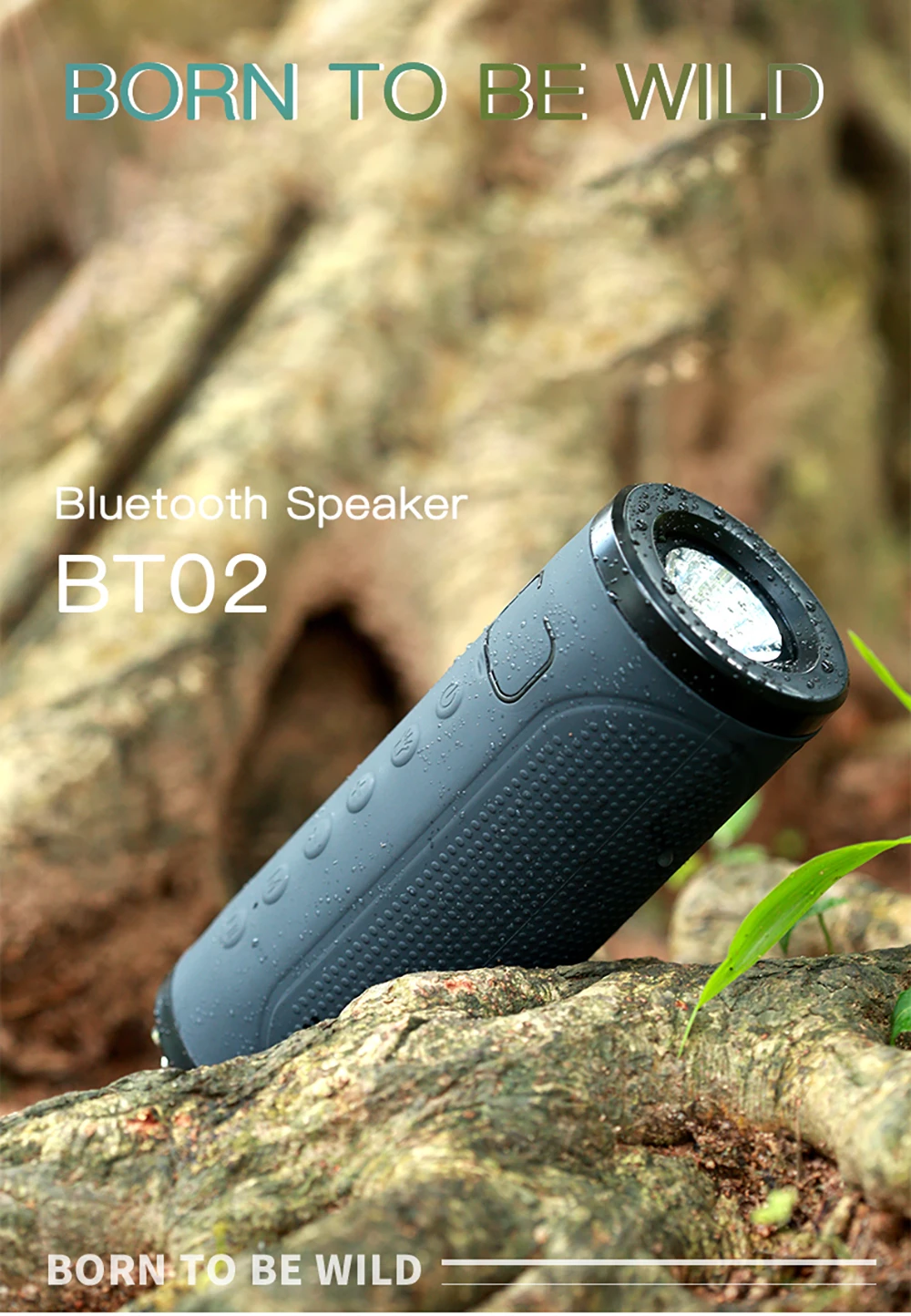 

Bluetooth-Колонка BT02 Беспроводная с большим внешним аккумулятором и фонарисветодиодный