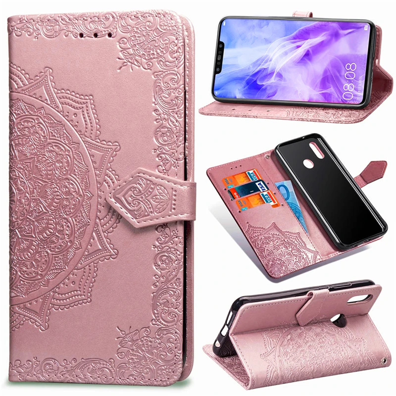 

For Cover Huawei Nova 3 Case Embossed Printed Leather Wallet Flip Cover For Huawei Nova3 Rubber Phone Bag Case For Huawei Nova 3