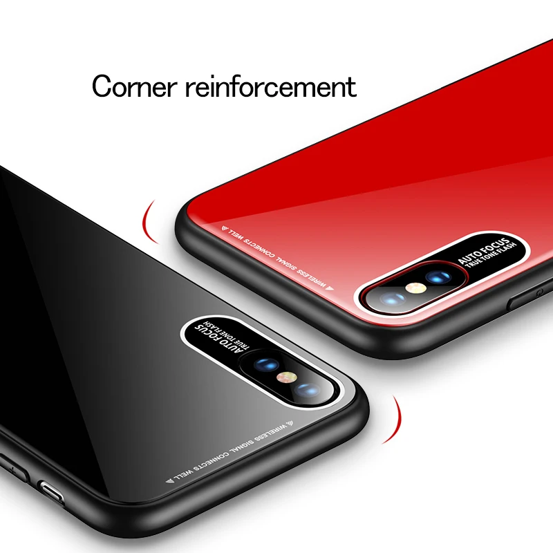 Роскошный стеклянный чехол для телефона iPhone 8 7 6 6S Plus из плексигласа X XR XS Max чехлы