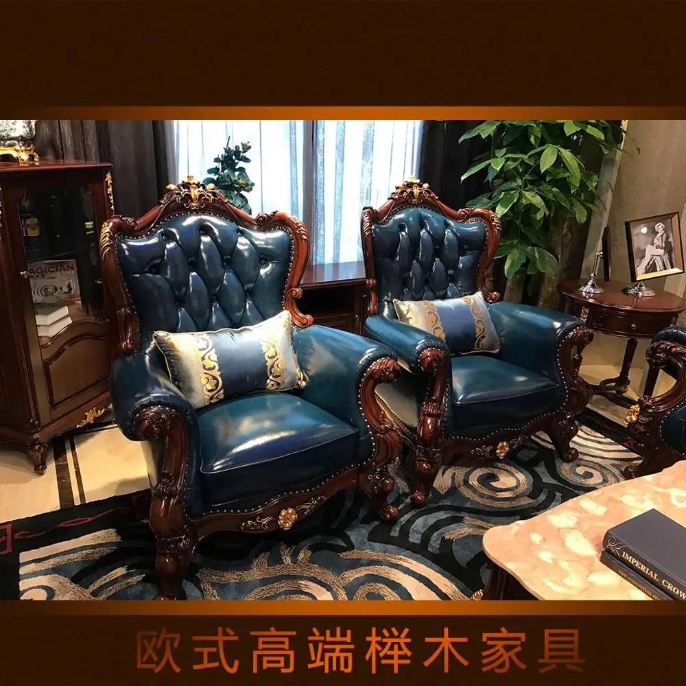 Jinyufang европейском стиле высокого класса люкс диван сочетание реального кожаный