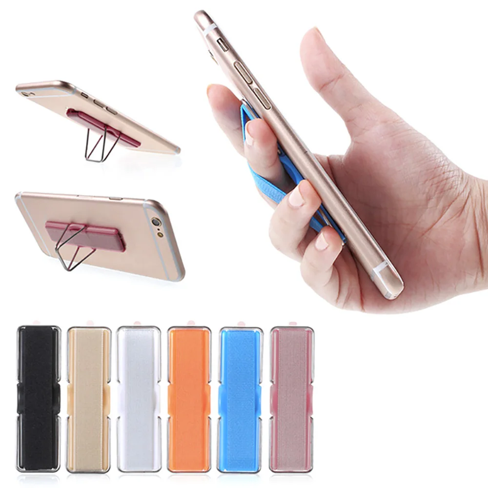 Держатель для телефона крепление на палец эластичный ремешок с подставкой