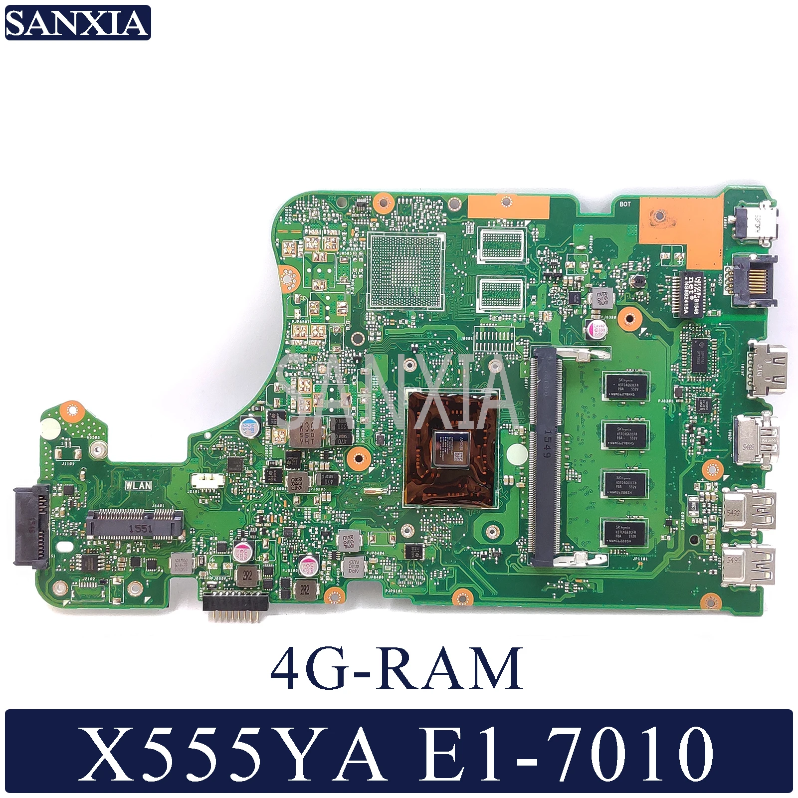 KEFU X555DG материнская плата для ноутбука ASUS X555YA X555YI оригинальная материнская плата 4G-RAM E1-7010