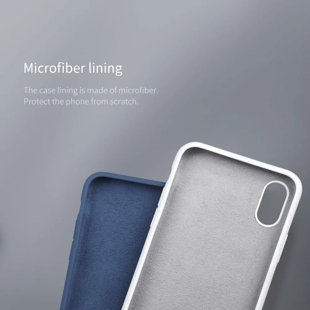 Жидкий силиконовый чехол NILLKIN FLEX для Apple iphone X 5,8 дюймов, мягкий чехол на заднюю панель, сумка-бампер для iphone 10 ten