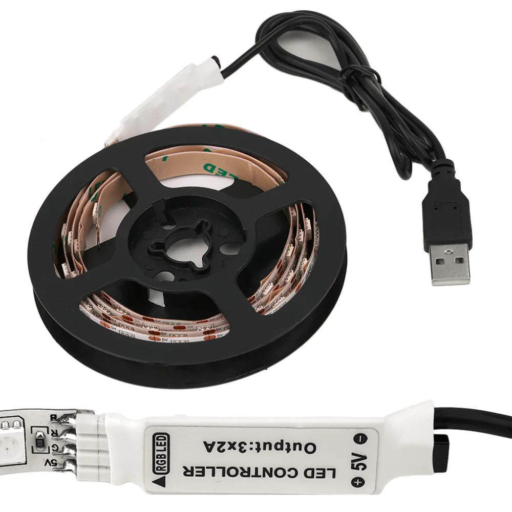 Non-Waterproof 5V 5050 RGB USB Remote Control LED String Light Flexible Garden Super Bright Fairy Decoration Lamp | Освещение