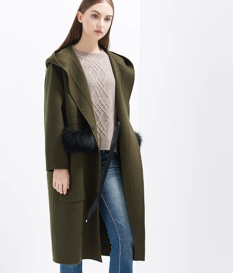 Top Tiger New Arrival Coat female spring Winter Wool 100% Women 2017 Large Real Picture Fur Packet Long Cashmere Outerwear | Женская