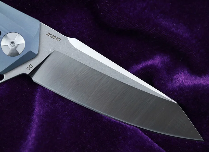 LEMIFSHE Флиппер JK3287 D2 стальное лезвие титановая ручка Открытый Отдых Охота Карманный кухонный фруктовый Складной Нож EDC инструмент