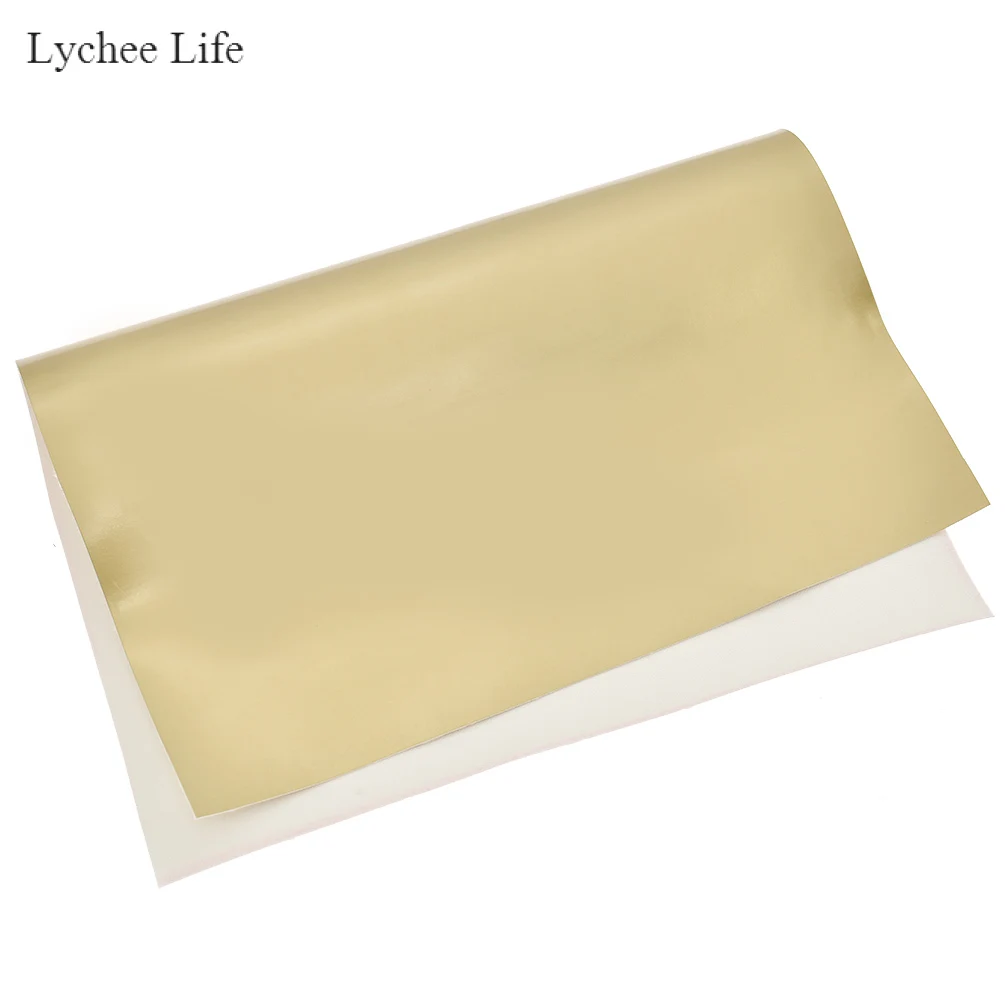Golden Lychee Life Сделай Сам Простой PU искусственная кожа ткань для ручного шитья украшения одежды ремесло аксессуары - Цвет: Golden