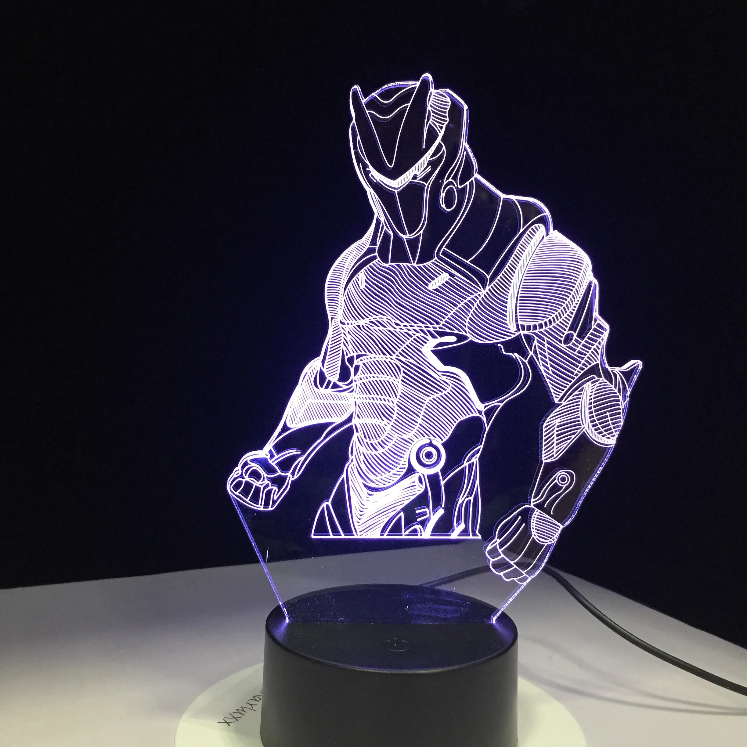 Лидер продаж экшн фигурка 3D лампа кристалл RGB сменная настроения 7 цветов