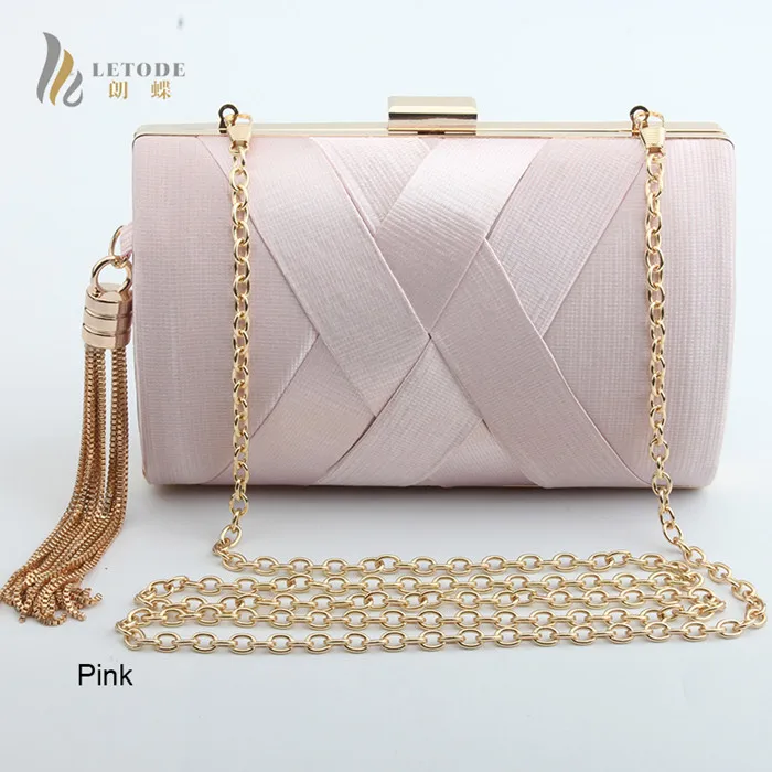 pink Модные женские сумки, кошелек, клатч, вечерняя сумочка, роскошные сумки для банкета, свадьбы, вечерние сумки через плечо, сумочка с кисточками - Цвет: pink