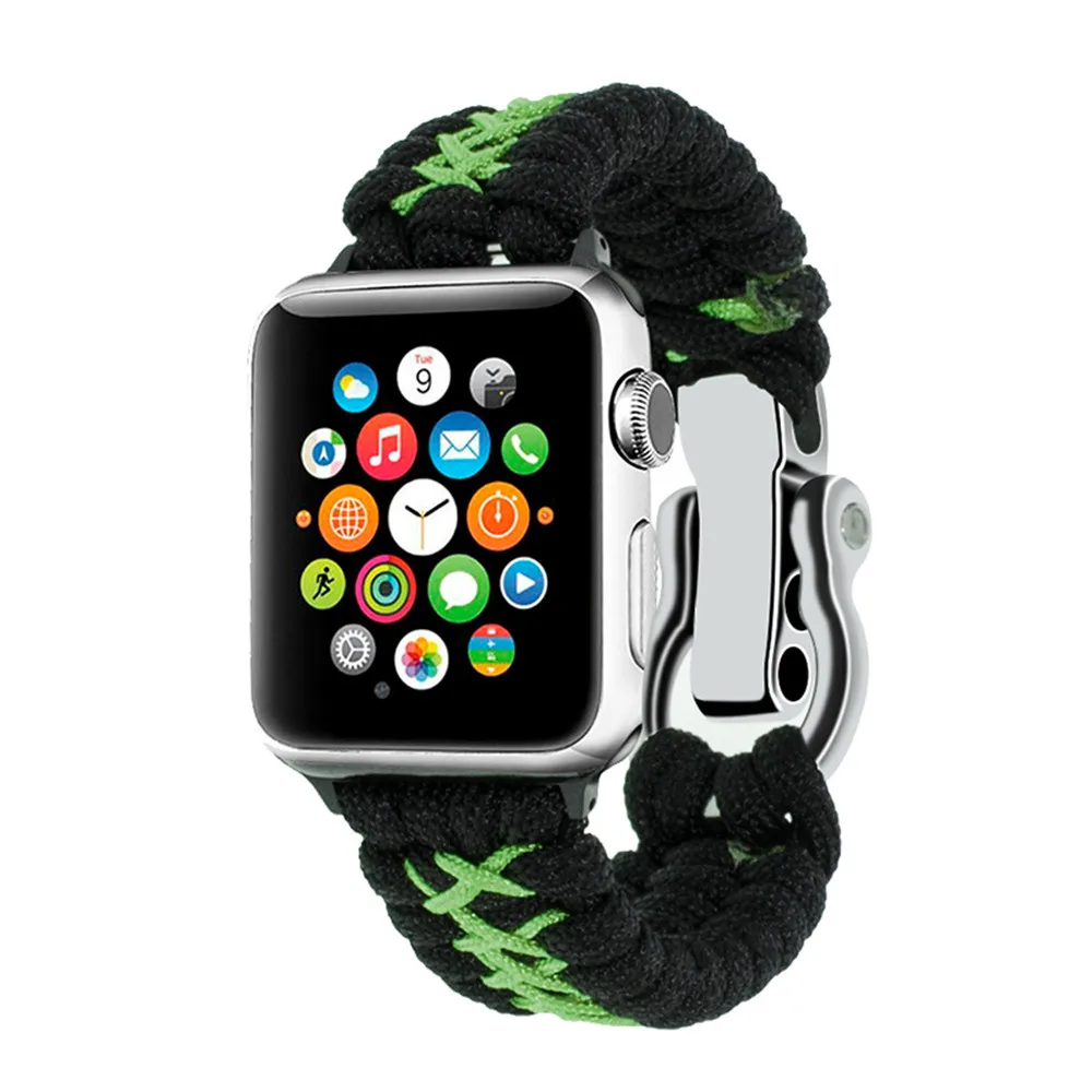 Ремешок нейлоновый для Apple Watch Band Series 6/SE/5/4/3/2 металлическая безопасная застежка