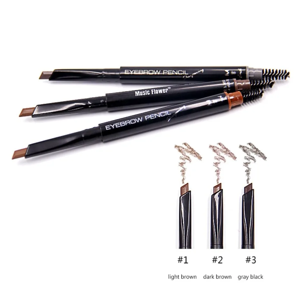 Экстра длинный превосходный карандаш для бровей и глаз коричневый или черный с