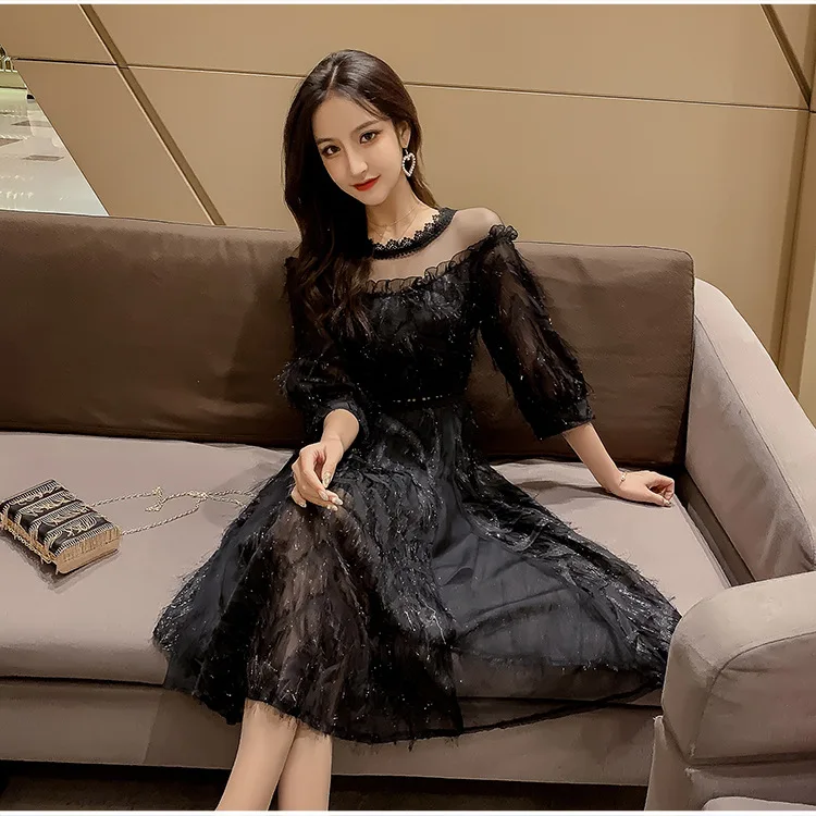 Женское платье в стиле интернет знаменитостей откровенное с оборками и яркими