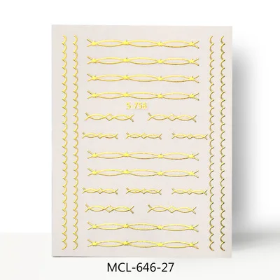 Мода MCL 1 лист лак для ногтей 3D наклейка для украшения ногтей Декор ногтей слайдер для ногтей Английский алфавит Снежинка Новинка - Цвет: 1 PCS - 27