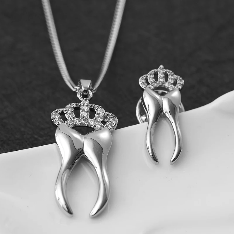 Zhijia модные брендовые ювелирные изделия в форме короны и зуба Кристалл Стразы