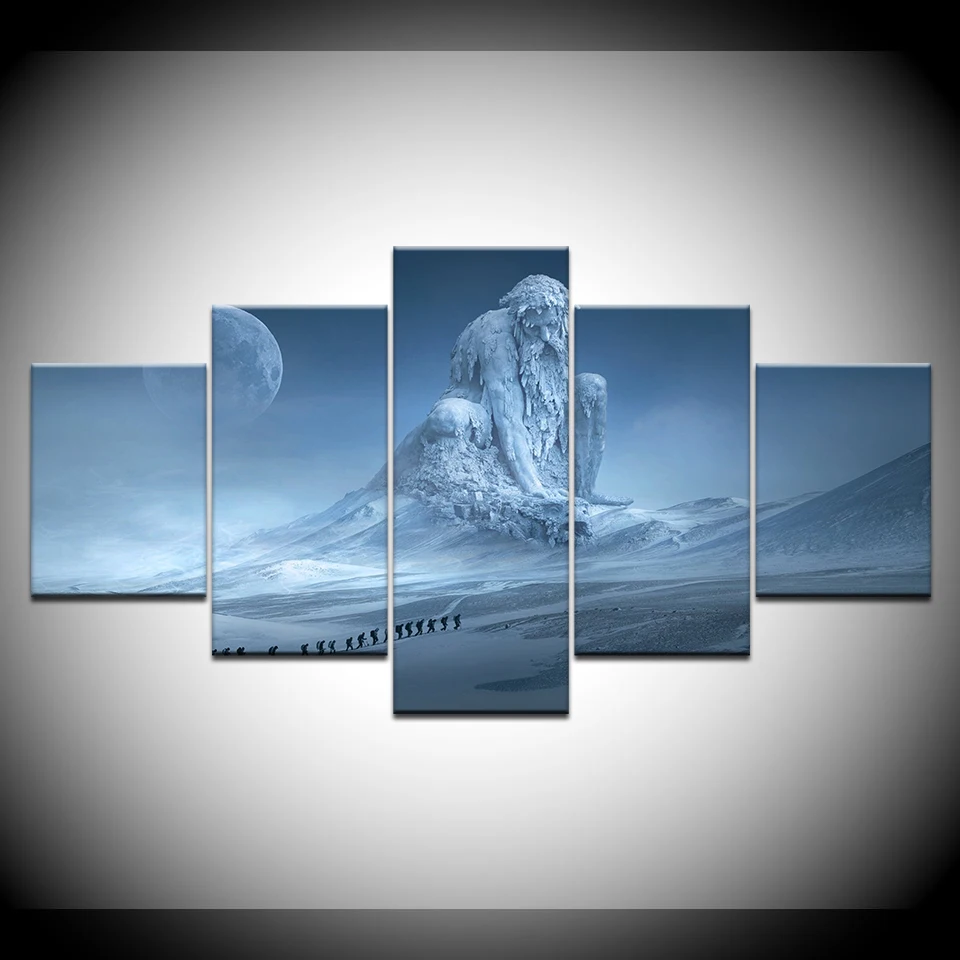 Холст для живописи по снегу статуя в снежный пейзаж 5 шт. настенная живопись