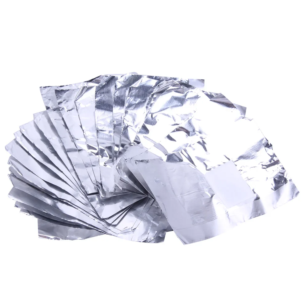 100 блестящий очиститель для ногтей средство удаления гель-лака фольгированные