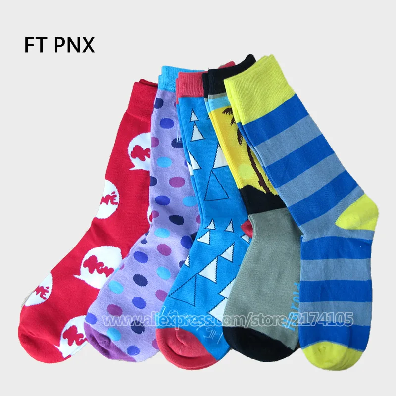 Мужчины и женщины упаковывать коробки цвета жаккардовые хлопчатобумажные носки