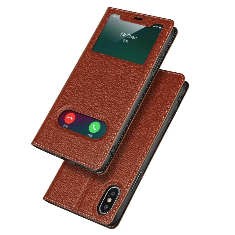 Brown 1 Пояса из натуральной кожи чехол для iPhone 5 5S SE 6 6S 7 8 Plus X XS Max XR XS чехол с окошком на магнитной застежке Coque аксессуары для телефона - Цвет: Brown 1