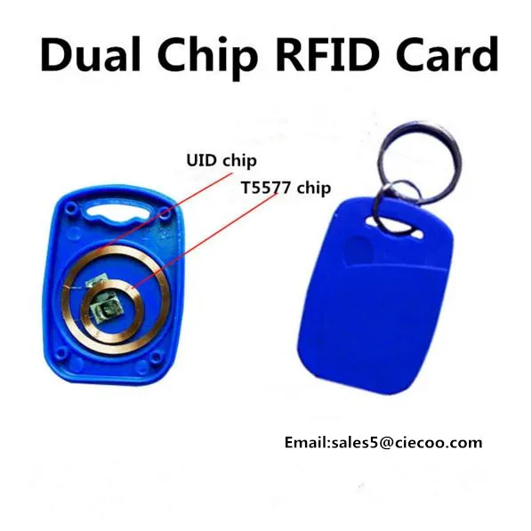 15 шт./лот RFID с двойным чипом и частотой 13 56 МГц 1K UID T5577 125 кГц идентификационный