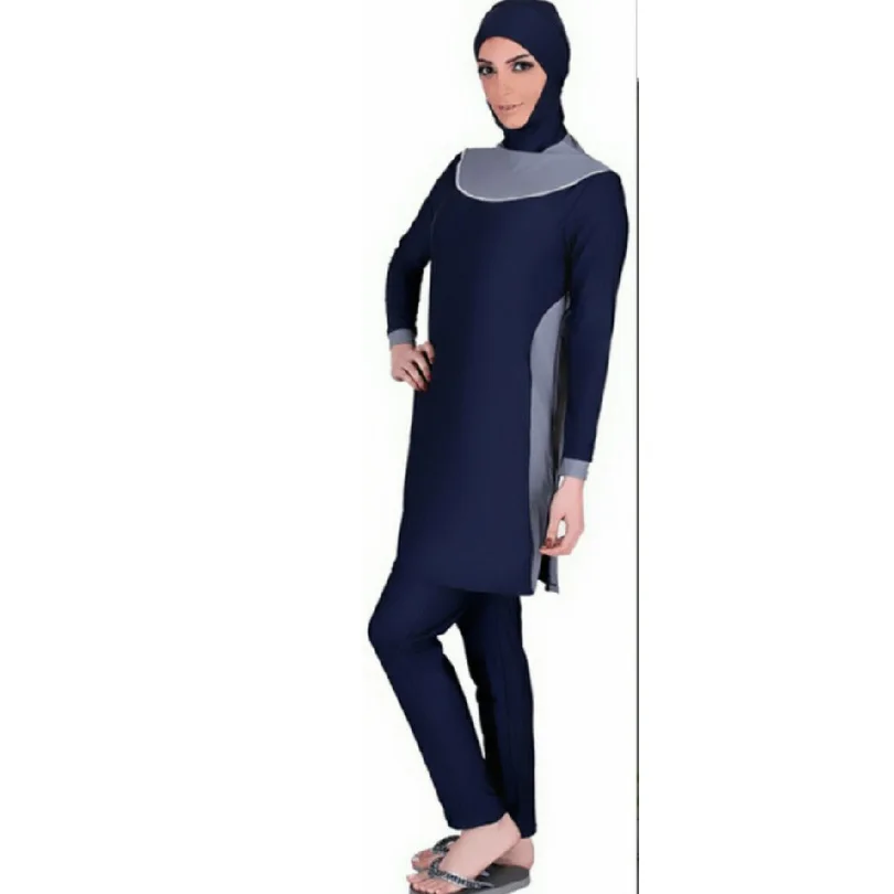 XXXL 4 предмета Мусульманский купальник купальный костюм топ с нижней юбкой и