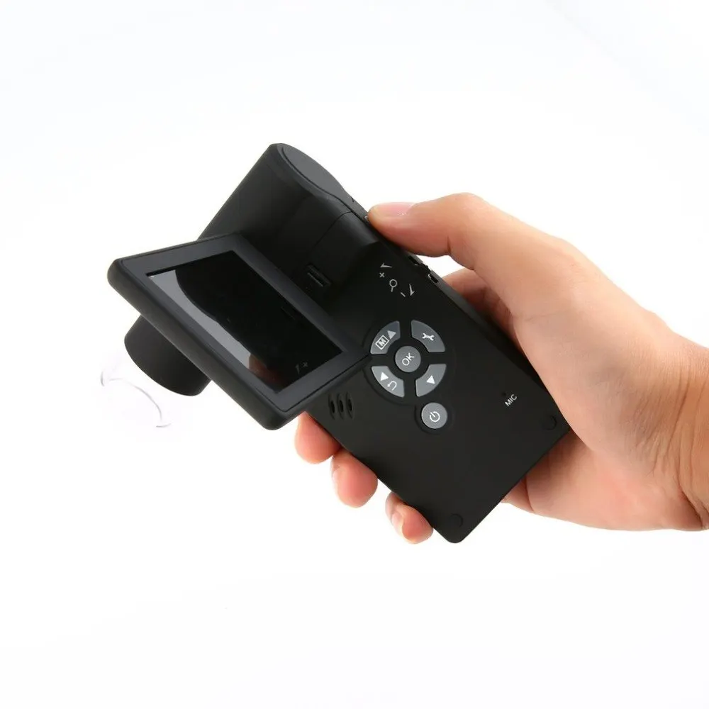 UM039 Ручной цифровой 500X микроскоп реальный 5.0MP 3 ''ЖК дисплей 8 светодиодный S2T4