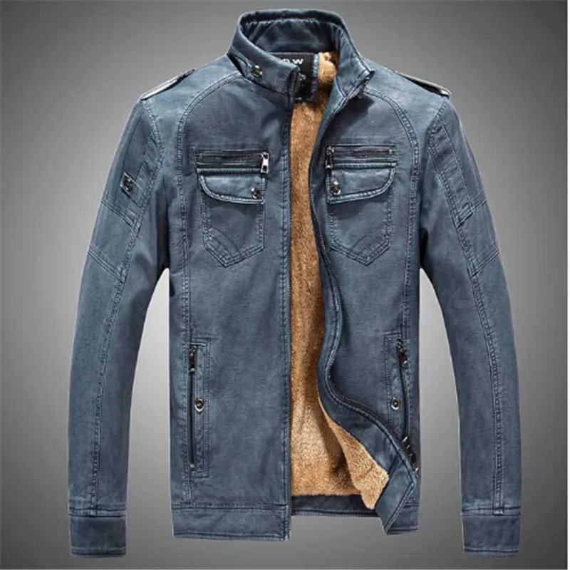 

Men Leather Jacket Jaqueta Masculinas Inverno Couro Jacket Men Jaquetas De Couro Mens Winter Outwear coat plus size XXXL