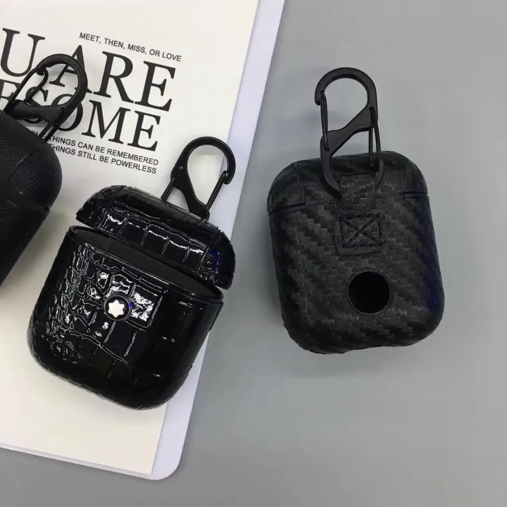 Роскошный бизнес для airpods протектор Кожаный чехол 2 крышка крокодил вязать iphone
