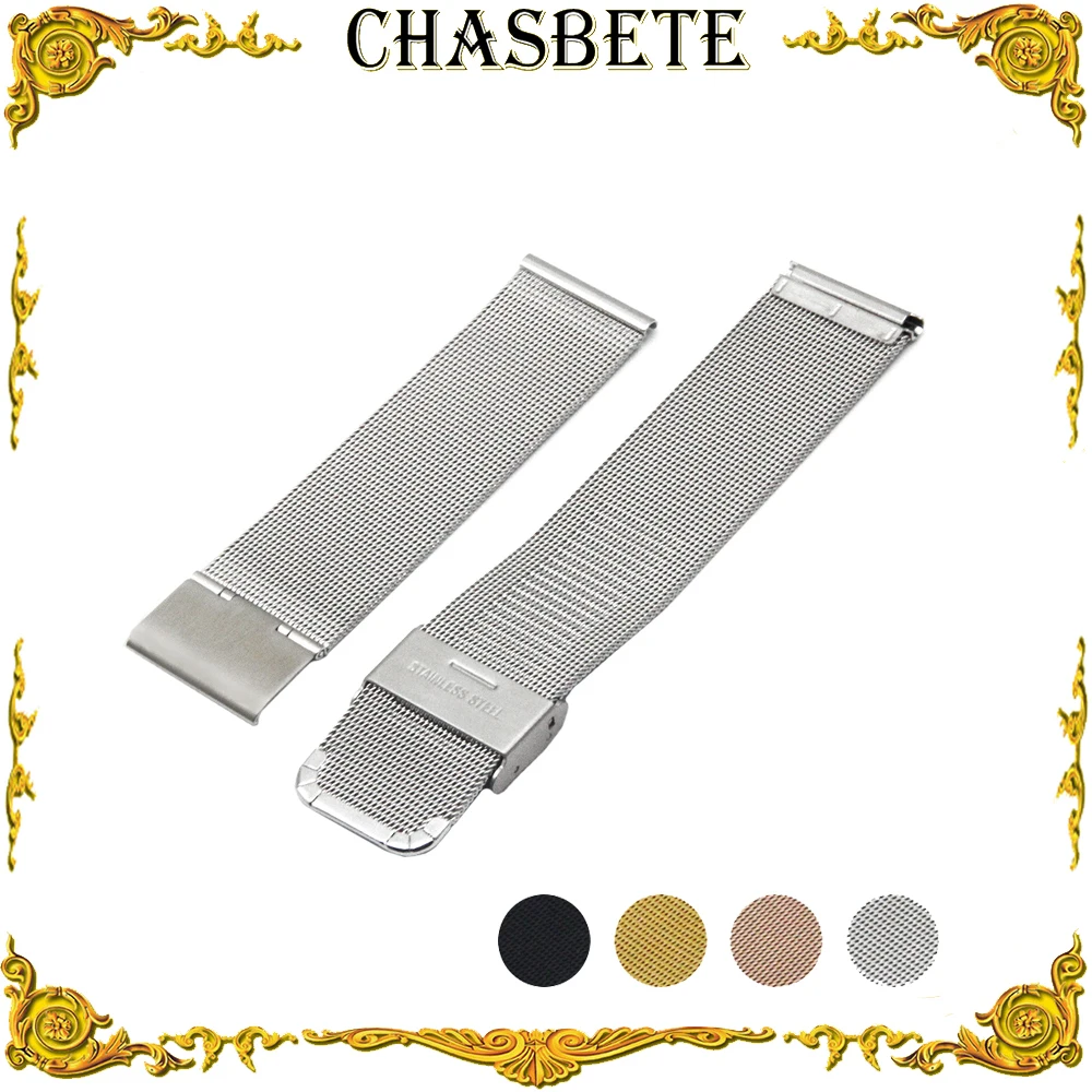 Ремешок Миланская петля из нержавеющей стали для часов металлический браслет