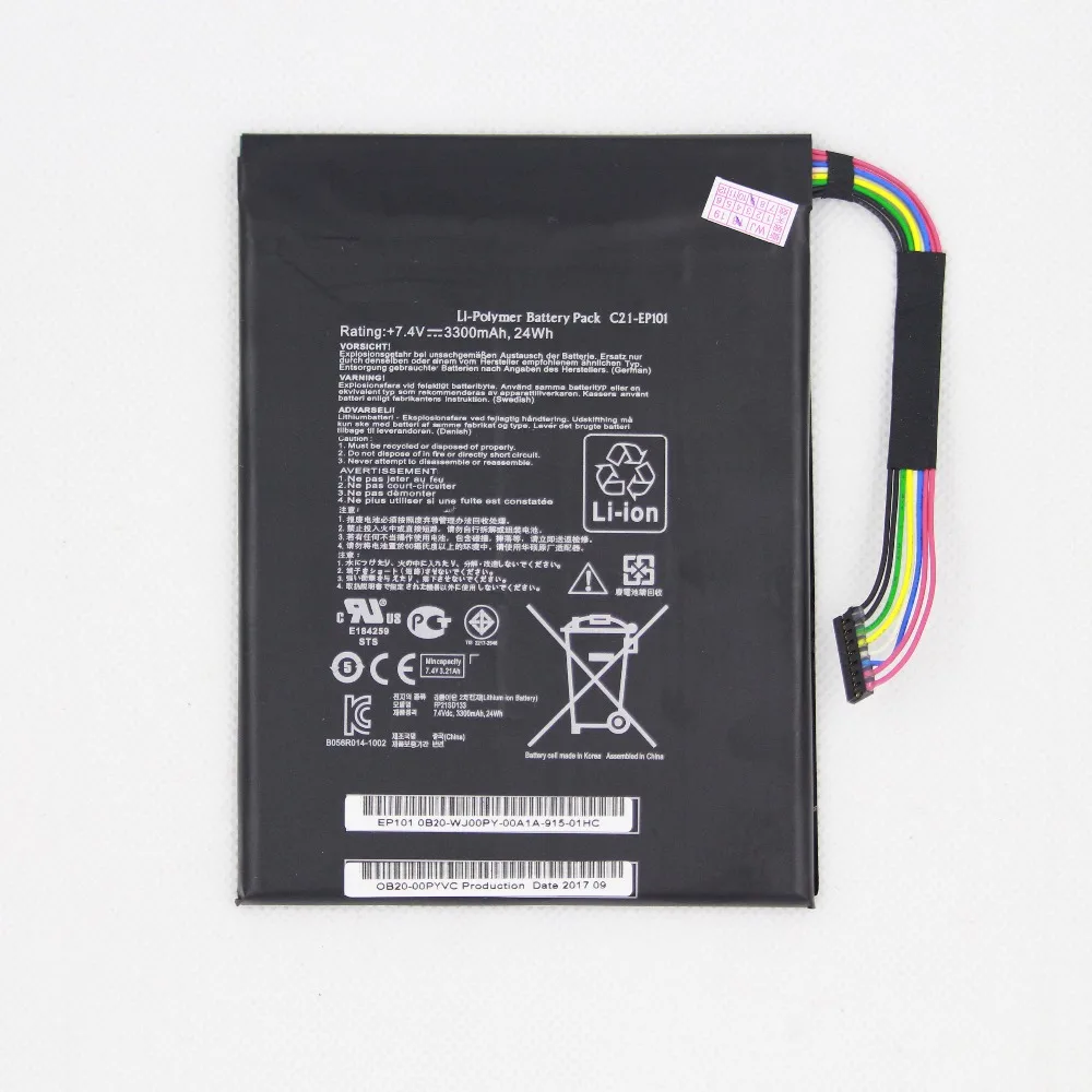 5 шт./лот ISUNOO 7 4 В 3300 мАч C21-EP101 батарея для ноутбука EP101 Asus Eee Pad трансформатор замена