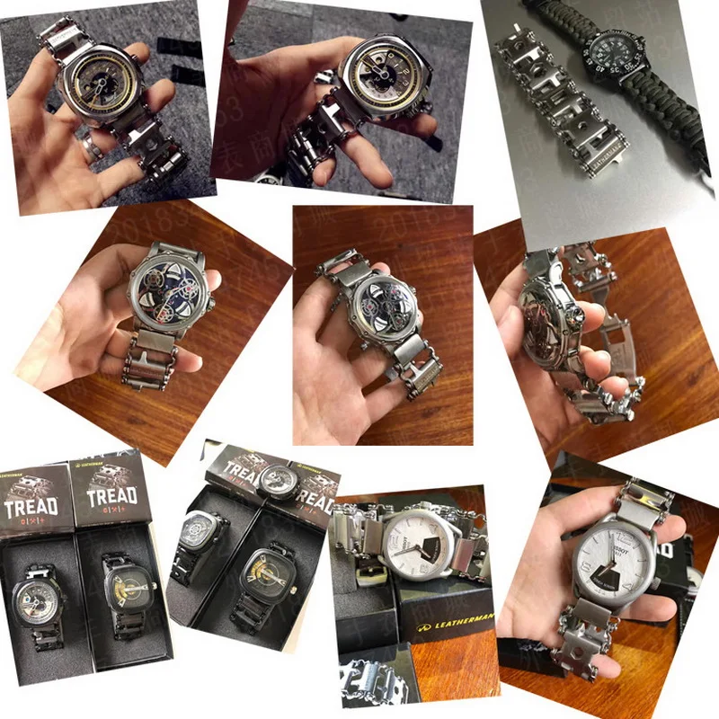 LEATHERMAN нержавеющая сталь многофункциональный браслет аксессуары EDC Открытый спортивный браслет мужские часы прикрепить мужчин t пряжка