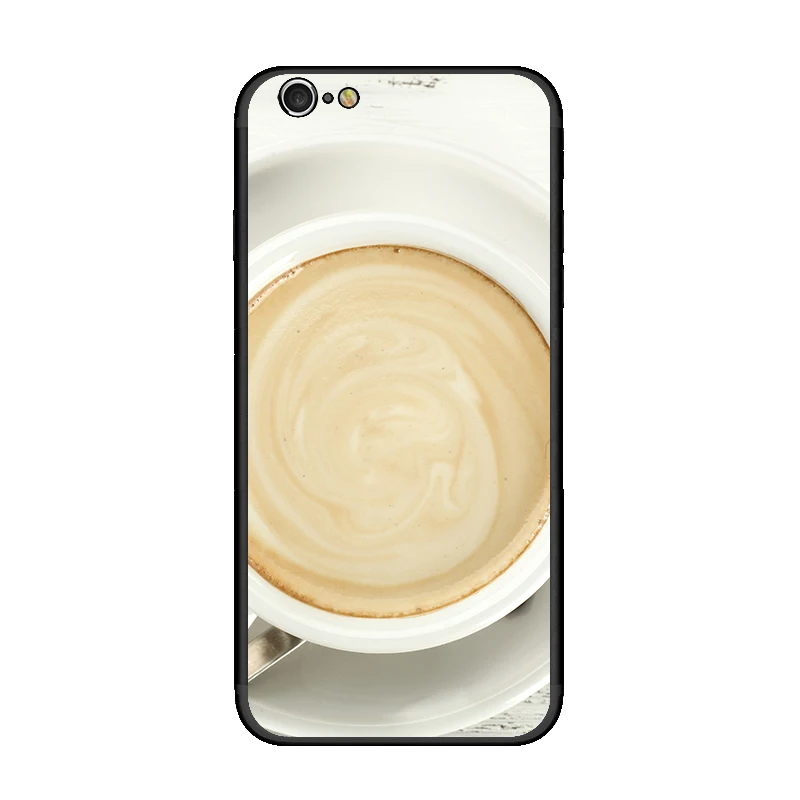 Bauqee Кофе принт Роскошный чехол для iPhone 7 плюс 6 6S крышка Мягкий силиконовый Iphone X 8