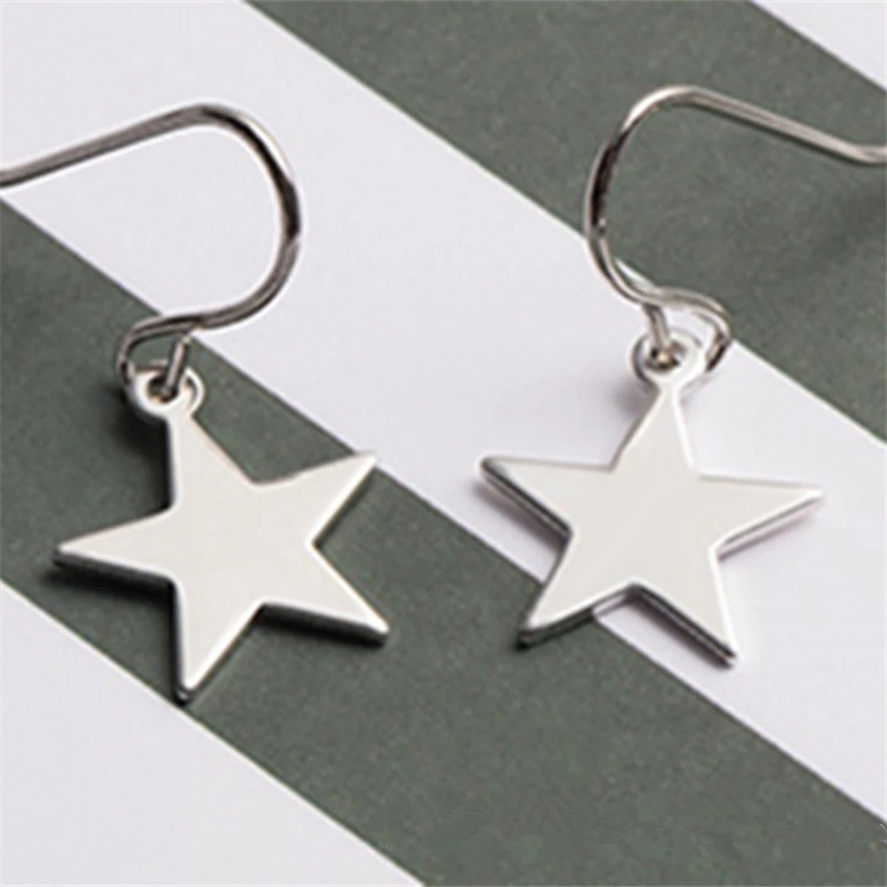 Мода звезды серьги простой Серьги пятиконечной из металла Jewelry Для женщин