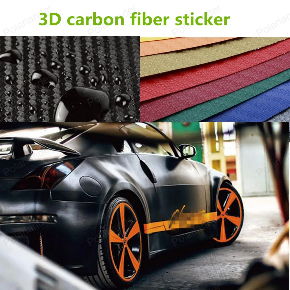 Custom Carbon Fiber Vinyl 3D Stickers Car Styling Modification Of Body Interior Decoration Protection 128X16cm/roll | Автомобили и