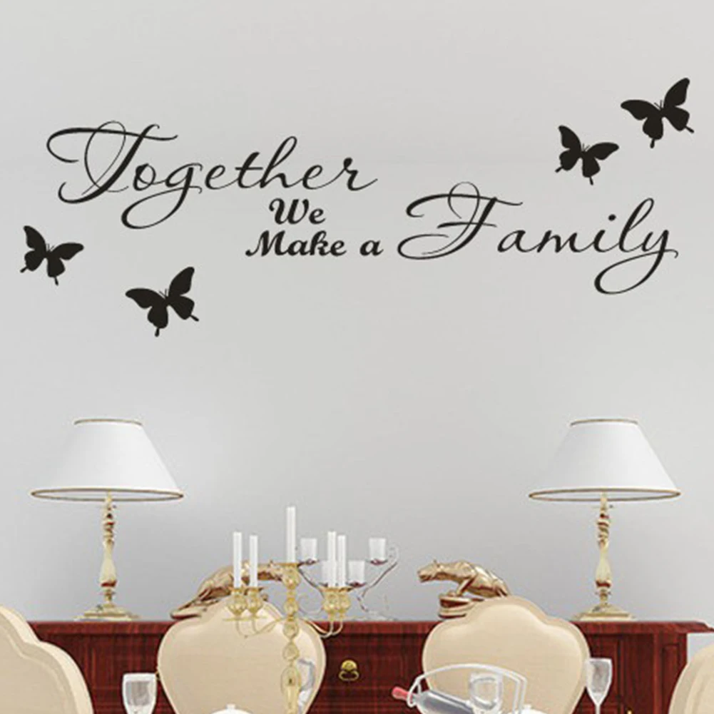Gift Removable Living Room Home Decor Letters Black English Words Wall Sticker Decals Art Adornment PVC Bedroom | Дом и сад